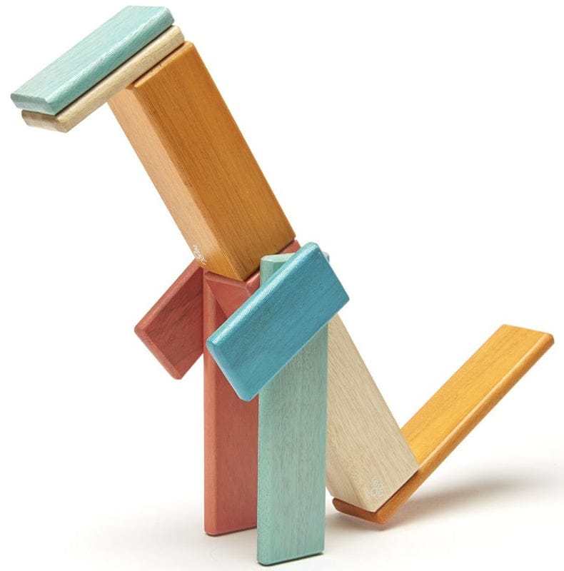 Tegu 14 Piece Magnetic Blocks Set - Sunset