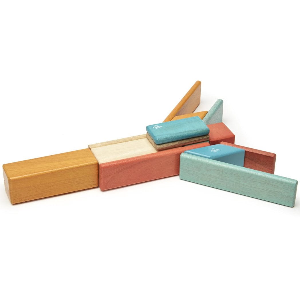 Tegu 14 Piece Magnetic Blocks Set - Sunset