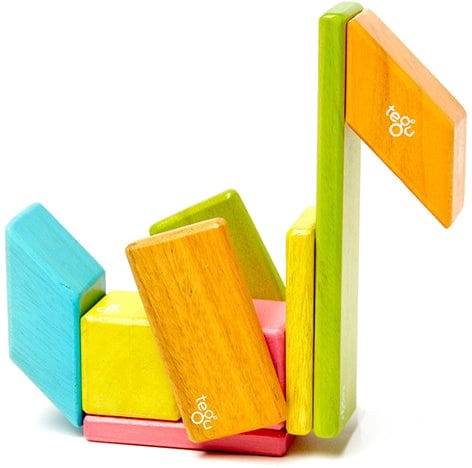 Tegu 14 Piece Magnetic Blocks Set - Tegu Tints - 14P-TNT-306T
