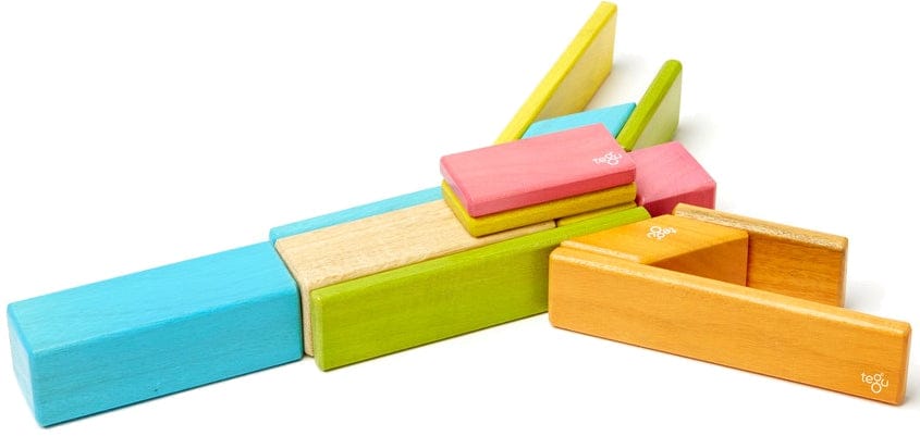 Tegu 14 Piece Magnetic Blocks Set - Tegu Tints - 14P-TNT-306T