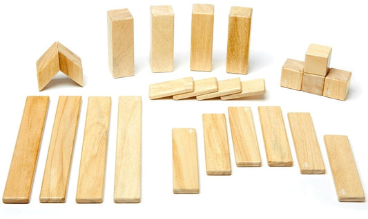 Tegu 24 Piece Magnetic Blocks Set - Natural - 24P-NAT-306T