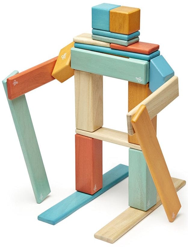 Tegu 24 Piece Magnetic Blocks Set - Sunset - 24P-SNS-508T