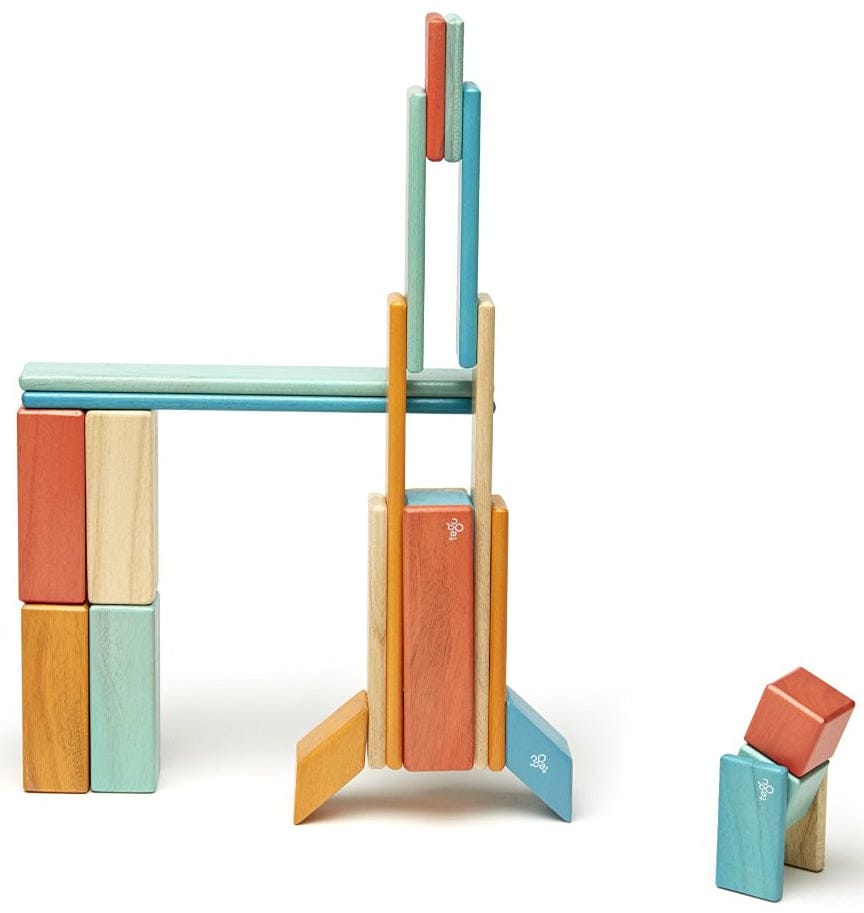 Tegu 24 Piece Magnetic Blocks Set - Sunset - 24P-SNS-508T