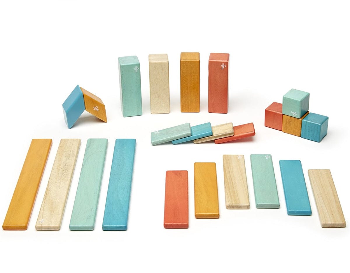 Tegu 24 Piece Magnetic Blocks Set - Sunset - 24P-SNS-508T