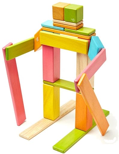 Tegu 24 Piece Magnetic Blocks Set - Tegu Tints - 24P-TNT-306T