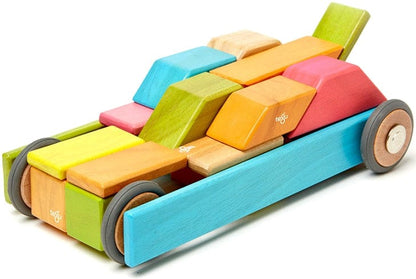 Tegu 42 Piece Magnetic Blocks Set - Tegu Tints - 42P-TNT-306T