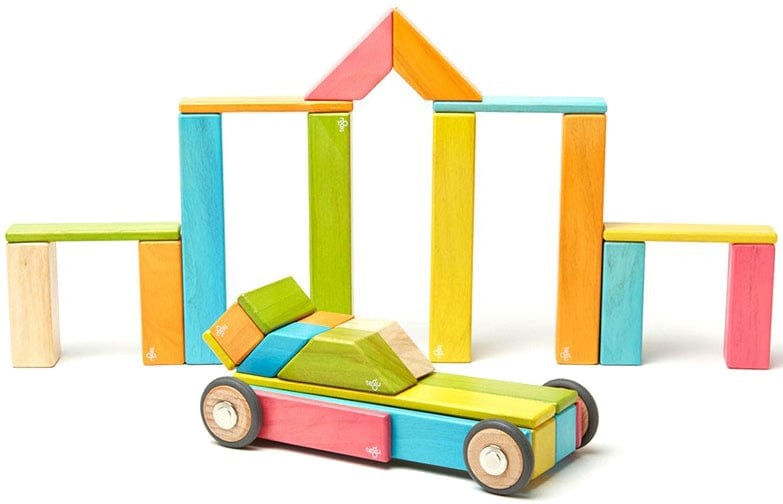 Tegu 42 Piece Magnetic Blocks Set - Tegu Tints - 42P-TNT-306T