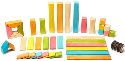 Tegu 42 Piece Magnetic Blocks Set - Tegu Tints - 42P-TNT-306T