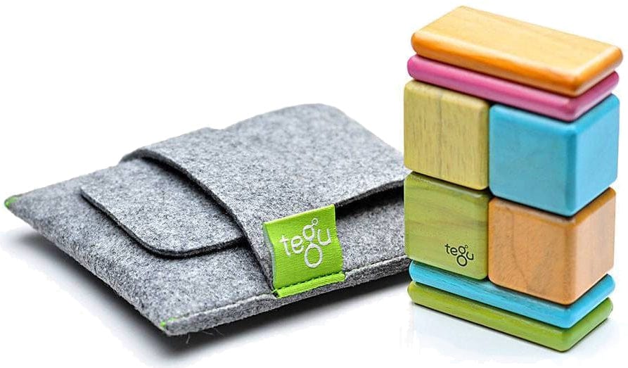 Tegu Pocket Pouch 8 Piece Magnetics Blocks - Tegu Tints
