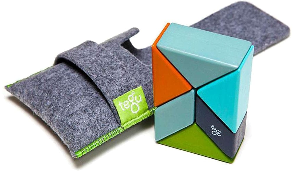 Tegu Pocket Pouch Prism 6 Piece Magnetic Blocks - Nelson - P-11-048-SJG