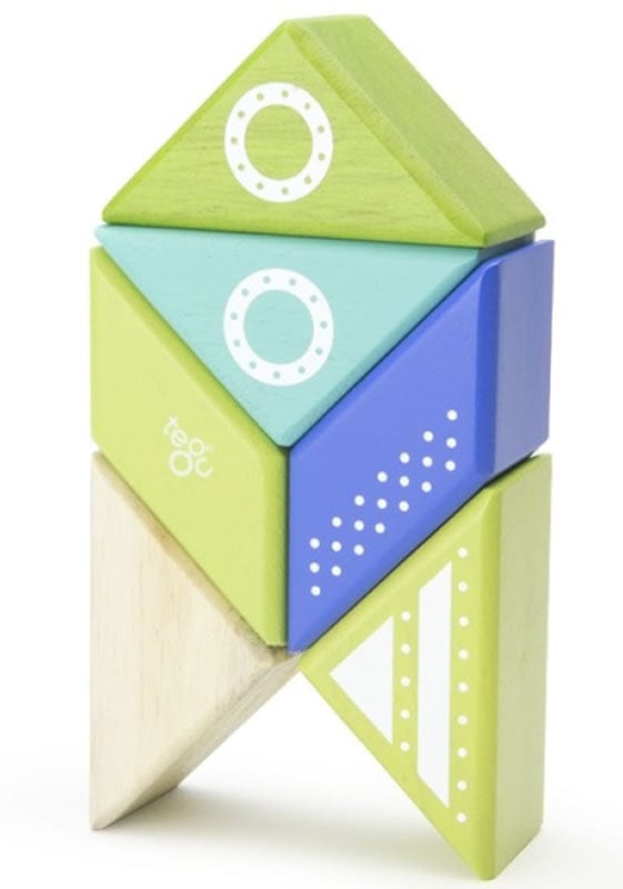 Tegu Travel Pals 6 Piece Magnetic Blocks - Spaceship - PAL-SPC-706T