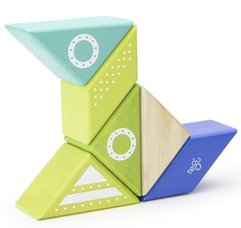 Tegu Travel Pals 6 Piece Magnetic Blocks - Spaceship - PAL-SPC-706T