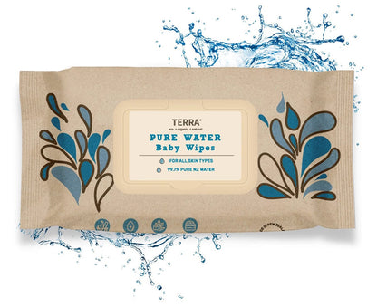 TERRA Bamboo Baby Wipes - Pure New Zealand Water (70 Pack) - 20-31001