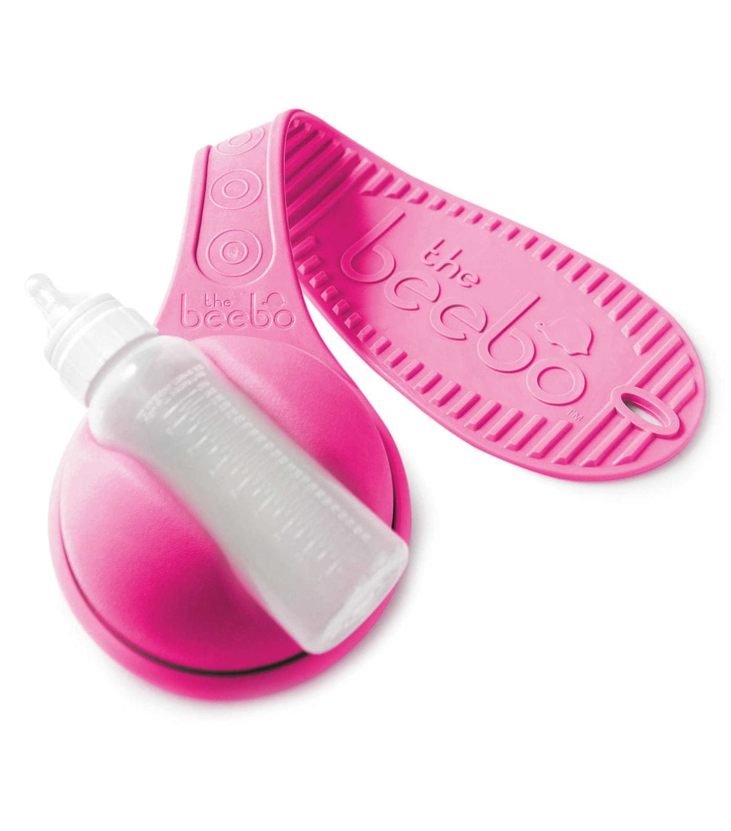 The Beebo Free-Hand Baby Bottle Holder - Raspberry - 7.08747E+11