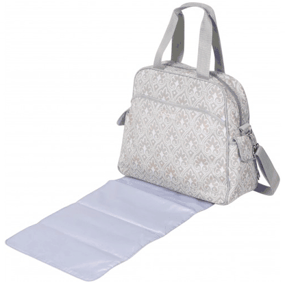 The Bumble Collection Brittany Diaper Bag - Blue Filagree - BUM-43064