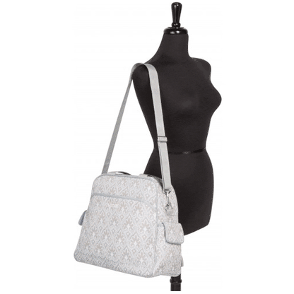 The Bumble Collection Brittany Diaper Bag - Blue Filagree - BUM-43064