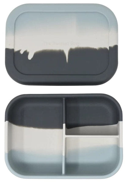 The Dearest Grey Silicone Bento Box - Blue Tie Dye - 850037245895