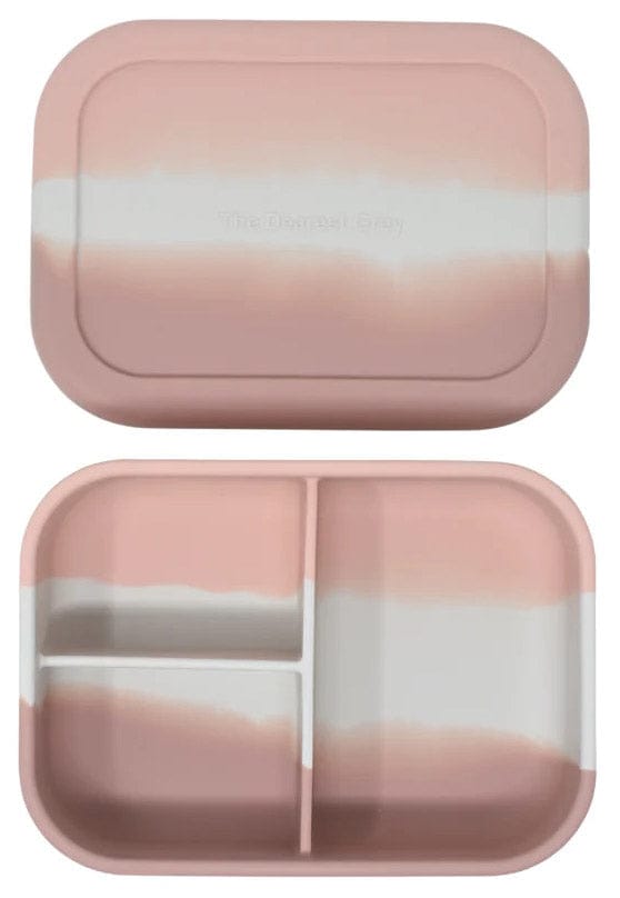 The Dearest Grey Silicone Bento Box - Pink Tie Dye - 850037245888