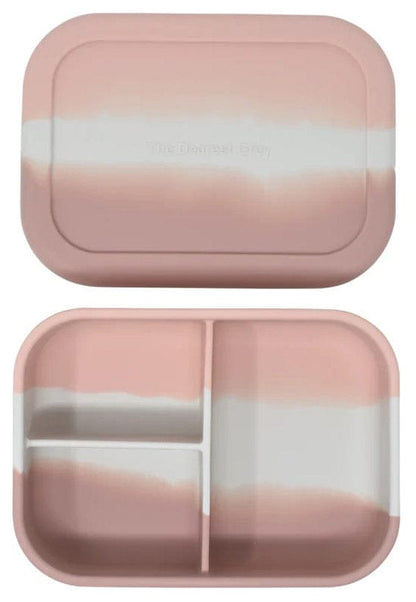 The Dearest Grey Silicone Bento Box - Pink Tie Dye - 850037245888