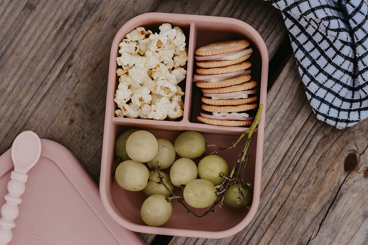 The Dearest Grey Silicone Bento Box - Rosewood - 850037245062