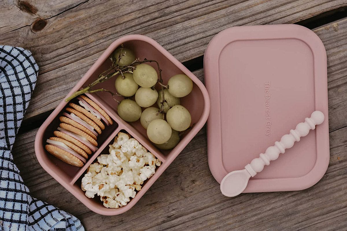 The Dearest Grey Silicone Bento Box - Rosewood - 850037245062
