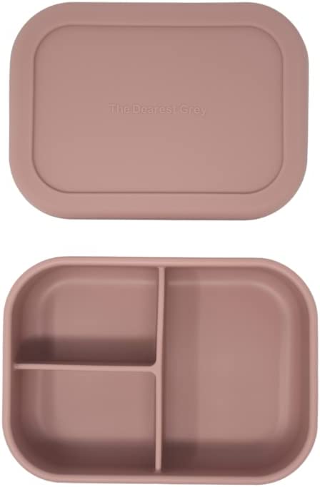 The Dearest Grey Silicone Bento Box - Rosewood - 850037245062