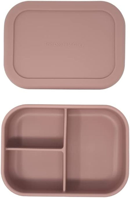 The Dearest Grey Silicone Bento Box - Rosewood - 850037245062