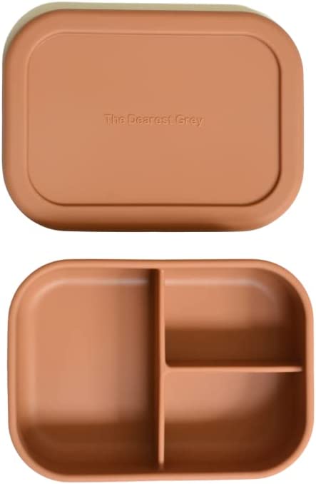 The Dearest Grey Silicone Bento Box - Terracotta - 850037245017