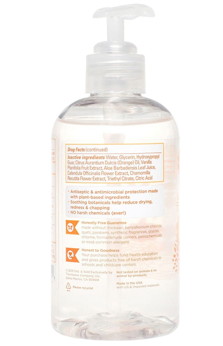 The Honest Company Hand Sanitizer Gel, Orange - 8 oz