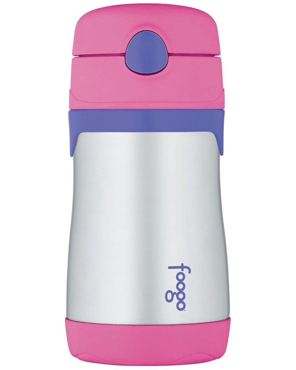 Thermos Foogo 10 oz Vacuum Insulated Stainless Steel Straw Bottle - Pink