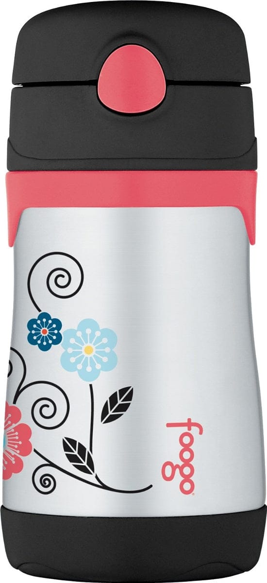 Thermos Foogo 10 oz Vacuum Insulated Stainless Steel Straw Bottle - Poppy Patch