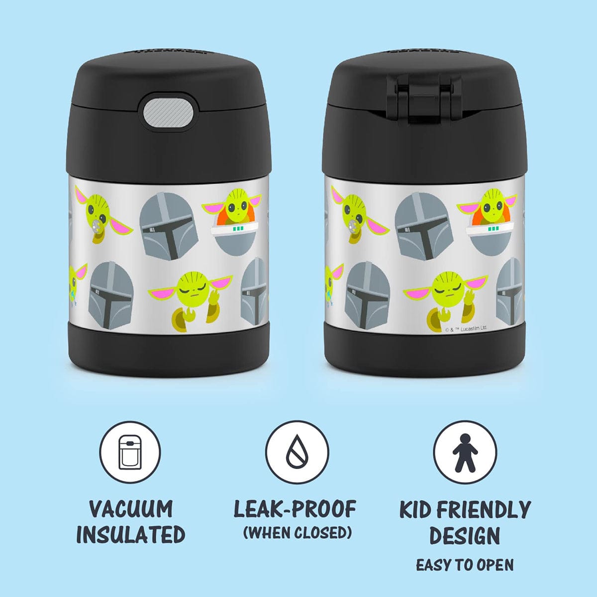 Thermos FUNtainer Licensed Stainless Steel Food Jar, 10oz - Mandalorian - F3102MD6