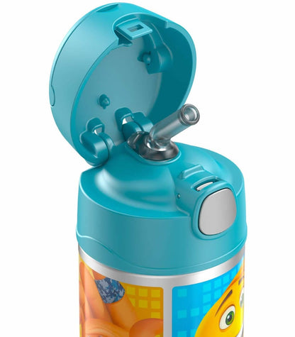 Thermos FUNtainer Vacuum Insulated Stainless Steel Straw Water Bottle 12oz - Emoji Movie