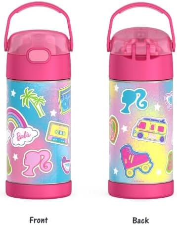 Thermos FUNtainer Vacuum Insulated Stainless Steel Straw Water Bottle 12oz - Barbie