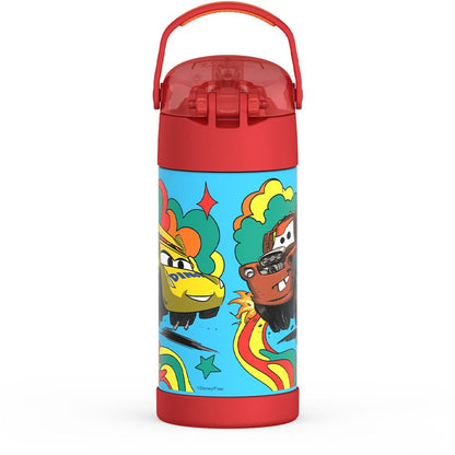 Thermos FUNtainer Vacuum Insulated Stainless Steel Straw Water Bottle 12oz - Cars