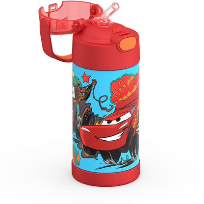 Thermos FUNtainer Vacuum Insulated Stainless Steel Straw Water Bottle 12oz - Cars