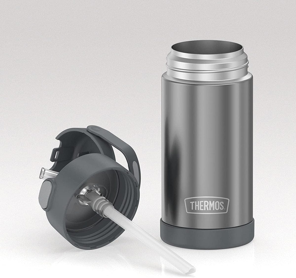 Thermos FUNtainer Vacuum Insulated Stainless Steel Straw Water Bottle 12oz - Grey - F4100CH6