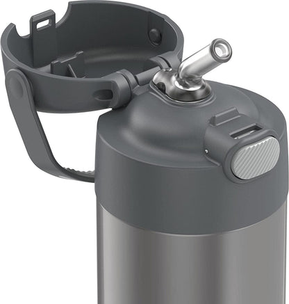 Thermos FUNtainer Vacuum Insulated Stainless Steel Straw Water Bottle 12oz - Grey - F4100CH6