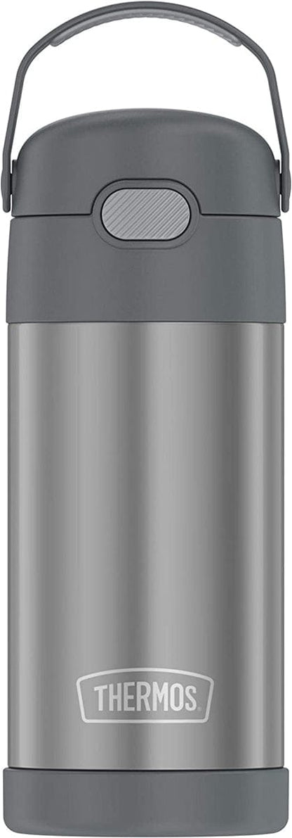 Thermos FUNtainer Vacuum Insulated Stainless Steel Straw Water Bottle 12oz - Grey - F4100CH6