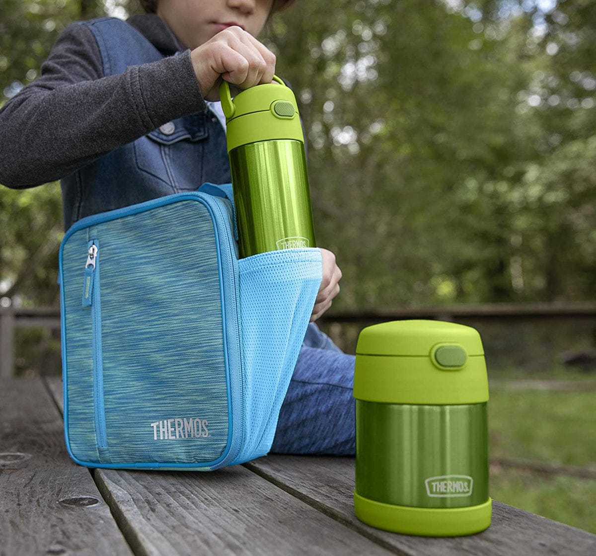 Thermos FUNtainer Vacuum Insulated Stainless Steel Straw Water Bottle 12oz - Lime - f4100lm6