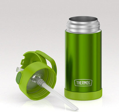 Thermos FUNtainer Vacuum Insulated Stainless Steel Straw Water Bottle 12oz - Lime - f4100lm6