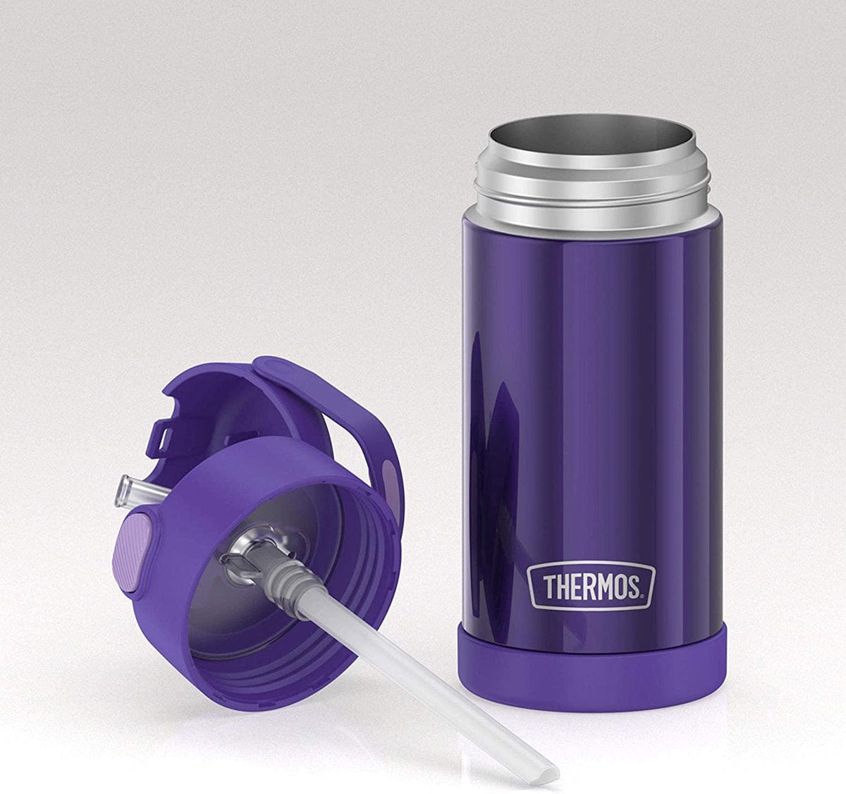 Thermos FUNtainer Vacuum Insulated Stainless Steel Straw Water Bottle 12oz - Purple - F4100PU6