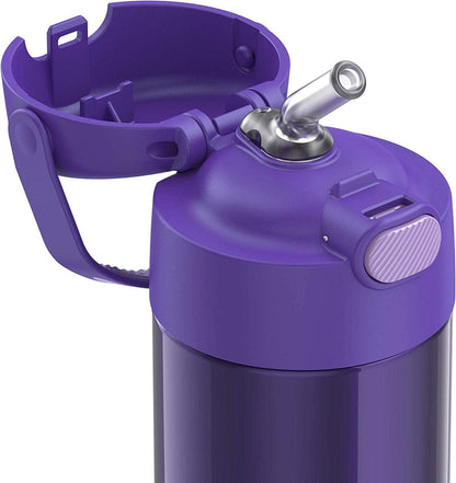 Thermos FUNtainer Vacuum Insulated Stainless Steel Straw Water Bottle 12oz - Purple - F4100PU6