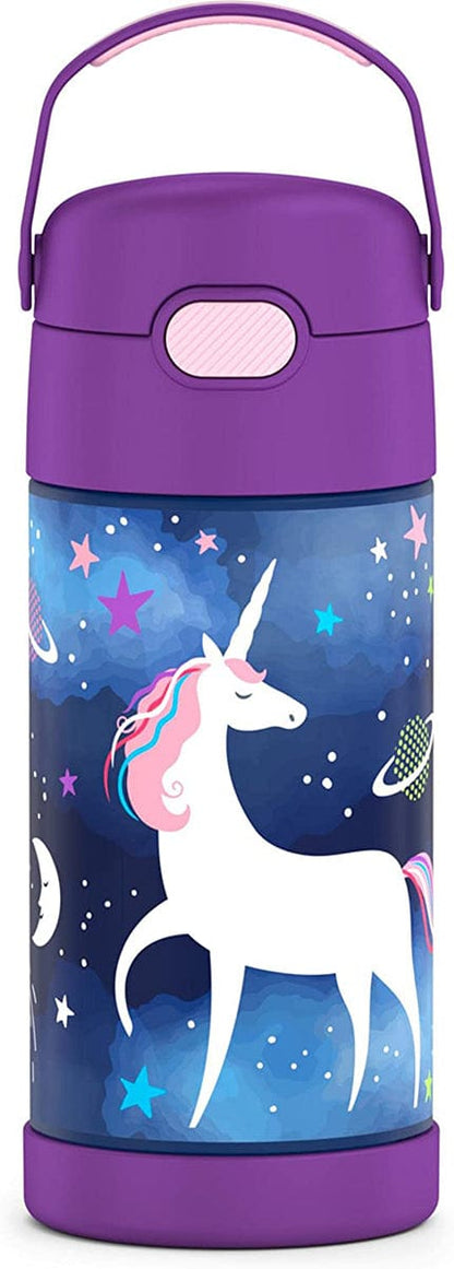 Thermos FUNtainer Vacuum Insulated Stainless Steel Straw Water Bottle, 12oz - Space Unicorn - F4102UC6