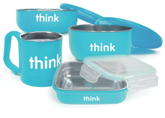ThinkBaby The Complete BPA Free Feeding Set - Light Blue - 859871004286