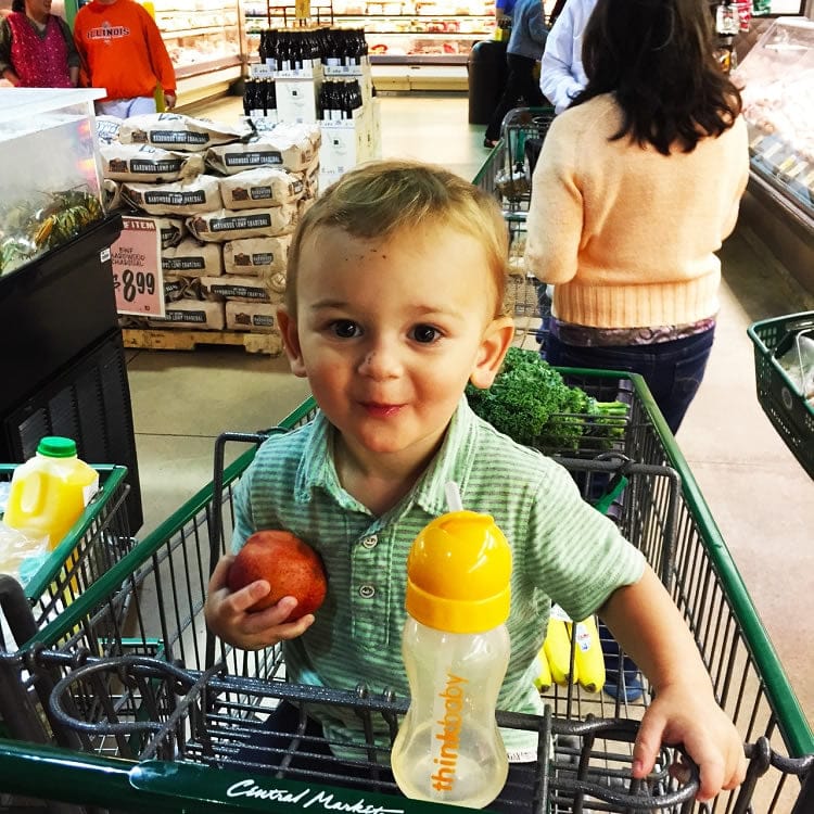 Thinkbaby Thinkster Straw Bottle, 9 oz - Light Blue