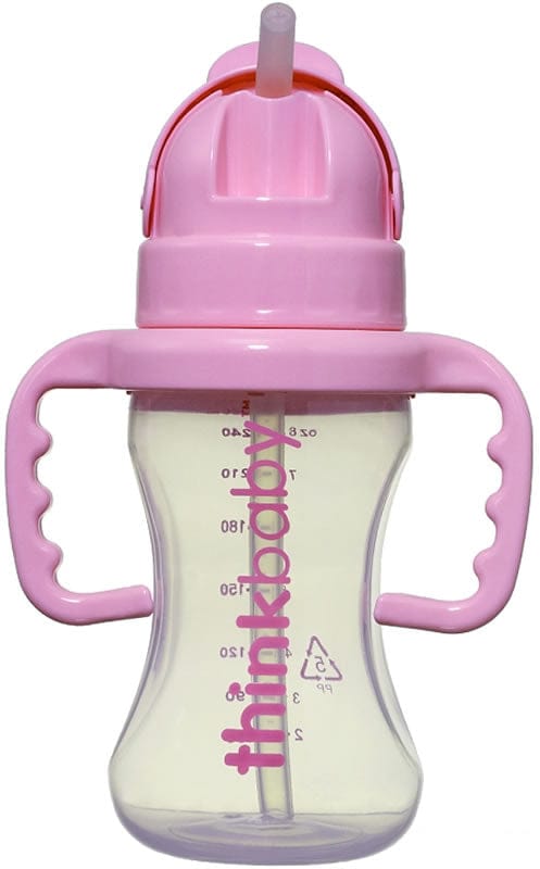 Thinkbaby Thinkster Straw Bottle, 9 oz - Pink