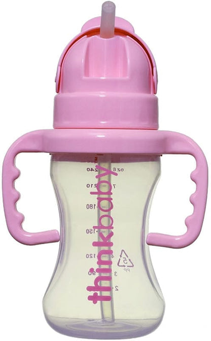 Thinkbaby Thinkster Straw Bottle, 9 oz - Pink