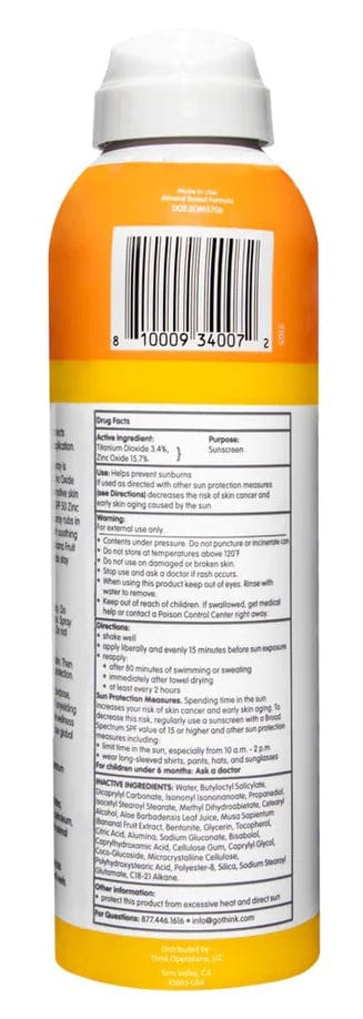 ThinkSport Kids All Sheer Mineral Sunscreen Spray SPF 50, 6oz - 810009370079