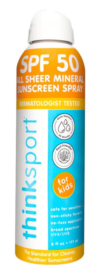 ThinkSport Kids All Sheer Mineral Sunscreen Spray SPF 50, 6oz - 810009370079